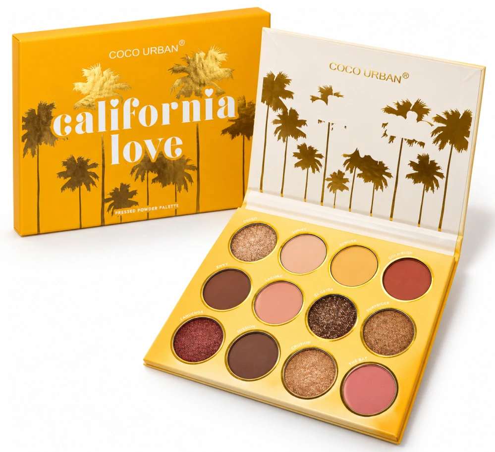 COCO URBAN California Love – paletka očních stínů, 12 odstínů