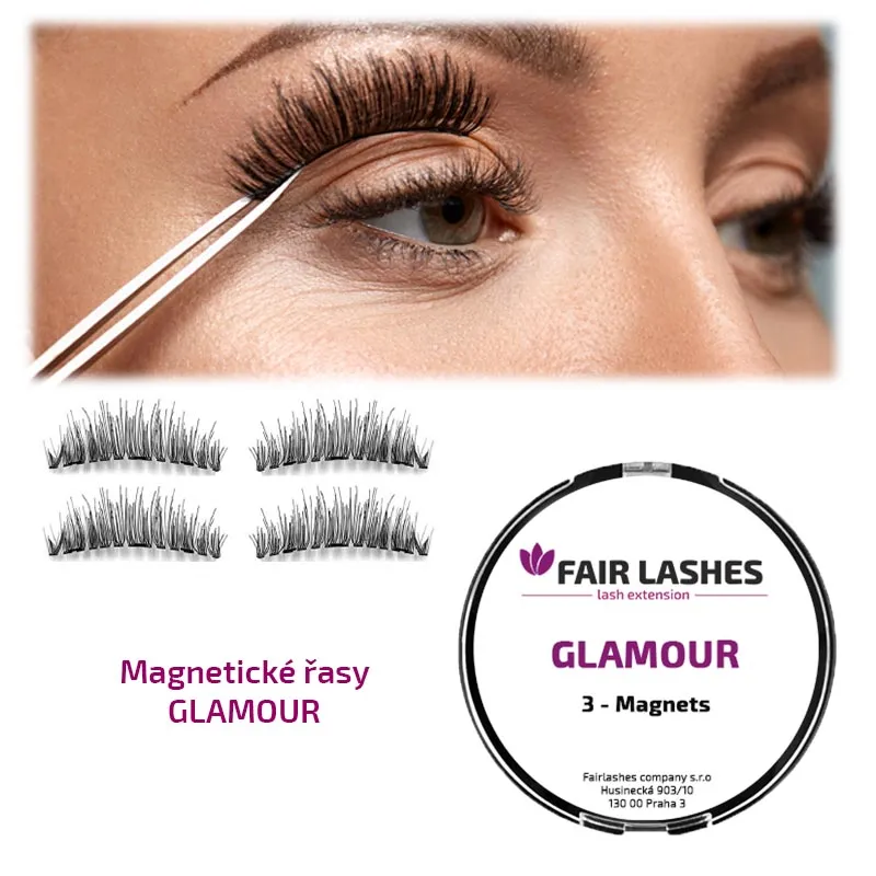 Fair Lashes Magnetické řasy GLAMOUR - 2 páry řas