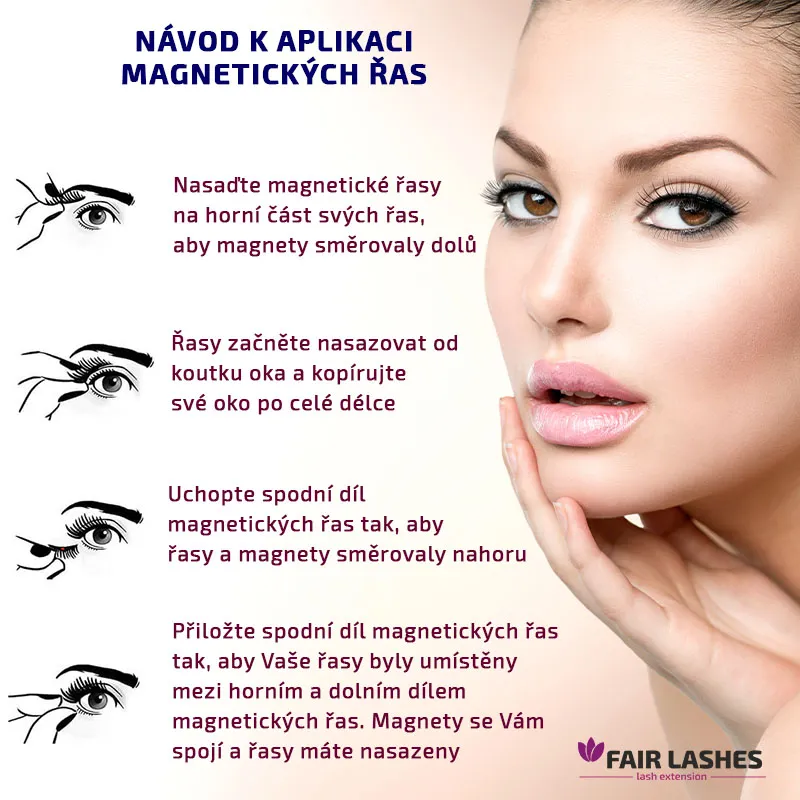 Fair Lashes Magnetické řasy GLAMOUR - 2 páry řas