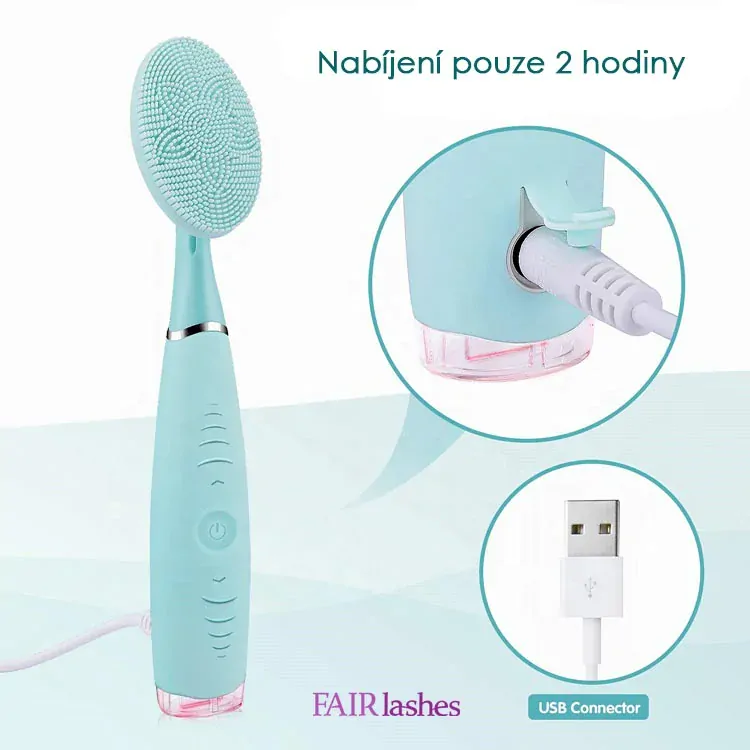 Electric Cleansing Brush - Růžový sonický kartáček na obličej