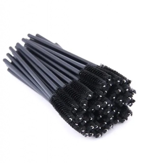 Černý řasenkový kartáček na řasy - 100 ks