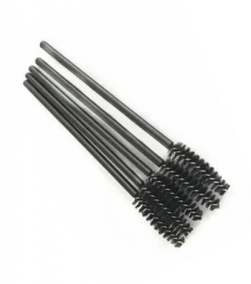 Černý řasenkový kartáček na řasy - 10 ks