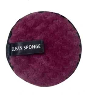Oboustranná odličovací houbička z mikrovlákna - fialové barvy
