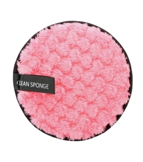 Oboustranná odličovací houbička z mikrovlákna - růžové barvy