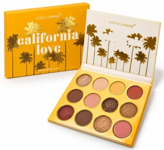 COCO URBAN California Love – paletka očních stínů, 12 odstínů